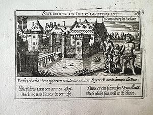 Original etching and engraving, Wine | Bachus et alma Ceres, Loroneburg in Holand (Loenen), Sine ...