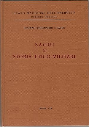 Immagine del venditore per Saggi Di Storia Etico-Militare venduto da Librora