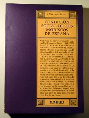 Seller image for CONDICIN SOCIAL DE LOS MORISCOS DE ESPAA - Barcelona 1987 for sale by Llibres del Mirall