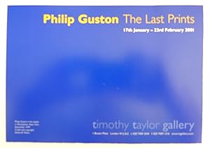 Seller image for Flyer for 'Philip Guston: The Last Prints. Timothy Taylor Gallery, London 17th January -23 February 2001. for sale by Roe and Moore