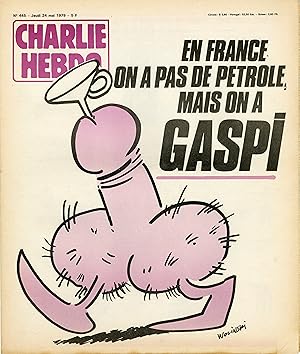 "CHARLIE HEBDO N°445 du 24/5/1979" WOLINSKI : EN FRANCE ON A PAS DE PÉTROLE MAIS ON A GASPI / REI...