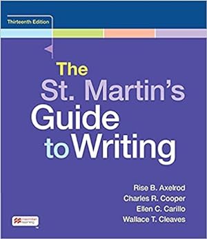 Imagen del vendedor de St. Martin's Guide to Writing a la venta por GreatBookPricesUK