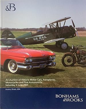 Bild des Verkufers fr Historic Motor Cars, Aeroplanes, Motorcycles and Fine Automobilia 9 June 2001. zum Verkauf von R.G. Watkins Books and Prints