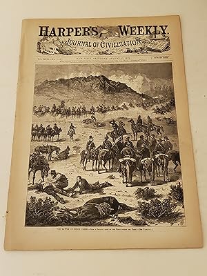 Imagen del vendedor de August 17,1878 Harper's Weekly: The Battle of Birch Creek - Swill Milk (Thomas Nast) - Scenes of Columbia & Rowing Crew - All the World at Paris - Sketches in Palestine a la venta por rareviewbooks