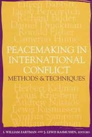 Imagen del vendedor de Peacemaking in International Conflict: Methods and Techniques a la venta por WeBuyBooks