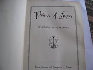 Bild des Verkufers fr Prince of Foxes zum Verkauf von WeBuyBooks