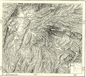 Passes in North Baluchastan,1882 Antique Intext Map