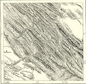 The Khuzistan Border Range,1882 Antique Intext Map