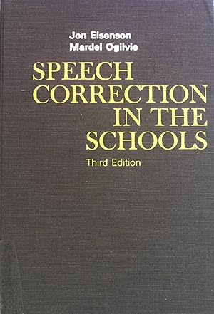 Seller image for Speech Correction in the Schools. for sale by books4less (Versandantiquariat Petra Gros GmbH & Co. KG)