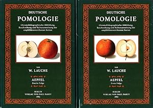 Seller image for pfel - Deutsche Pomologie (Bnde 1 + 2) Chromolithographische Abbildung, Beschreibung und Kulturanweisung der empfehlenswertesten Sorten Aepfel, Kirschen, Pflaumen, Apricosen, Pfirsische und Weintrauben for sale by Versandantiquariat Nussbaum