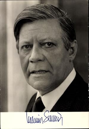 Ansichtskarte / Postkarte Helmut Schmidt, Bundeskanzler, SPD