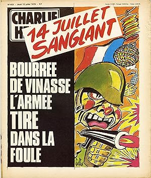 "CHARLIE HEBDO N°453 du 12/7/1979" Gébé : 14 JUILLET SANGLANT / REISER : MARÉE NOIRE AU MEXIQUE