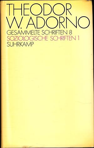 Bild des Verkufers fr Theodor W. Adorno Gesammelte Schriften Band 8: Soziologische Schriften 1 zum Verkauf von avelibro OHG
