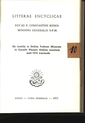 Bild des Verkufers fr Litterae encyclicae. . . anni 1974 tractanda. zum Verkauf von Antiquariat Bookfarm