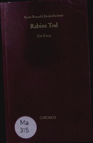 Bild des Verkufers fr Rabins Tod. Ein Essay. zum Verkauf von Antiquariat Bookfarm