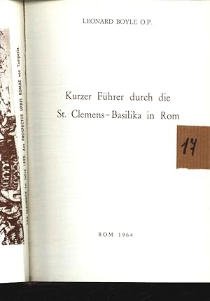 Seller image for Kurzer Fhrer durch die St. Clemens-Basilika in Rom. for sale by Antiquariat Bookfarm
