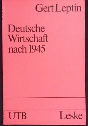 Imagen del vendedor de Deutsche Wirtschaft Nach 1945. Ein Ost-West-Vergleich. a la venta por Antiquariat Bookfarm