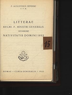 Bild des Verkufers fr Litterae: Nativitatis Domini 1952. zum Verkauf von Antiquariat Bookfarm