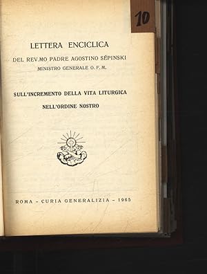 Bild des Verkufers fr Lettera Enciclica: Vita litrgica. . . zum Verkauf von Antiquariat Bookfarm