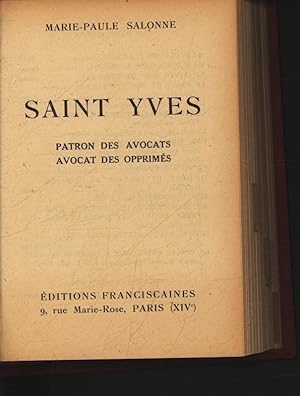 Seller image for Saint Yves. Patron des Avocats. . . . . for sale by Antiquariat Bookfarm