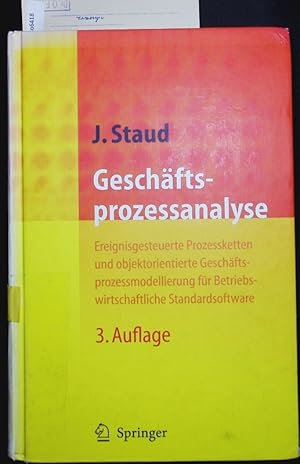 Bild des Verkufers fr Geschftsprozessanalyse. Ereignisgesteuerte Prozessketten und objektorientierte Geschftsprozessmodellierung fr Betriebswirtschaftliche Standardsoftware. zum Verkauf von Antiquariat Bookfarm