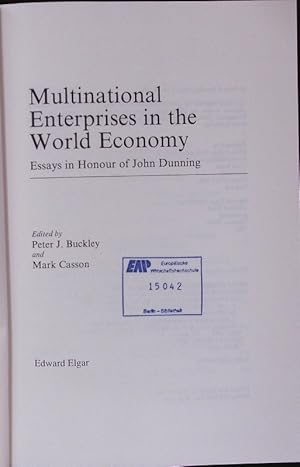 Bild des Verkufers fr Multinational enterprises in the world economy. Essays in honour of John Dunning. zum Verkauf von Antiquariat Bookfarm