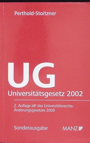 Bild des Verkufers fr Universittsgesetz 2002. [idF des Universittsrechts-nderungsgesetzes 2009]. zum Verkauf von Antiquariat Bookfarm