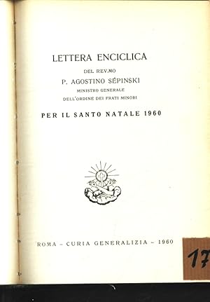 Bild des Verkufers fr Lettera Enciclica per il S. Natale 1960. zum Verkauf von Antiquariat Bookfarm