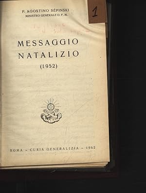Bild des Verkufers fr Messaggio Natalizio (1952). zum Verkauf von Antiquariat Bookfarm