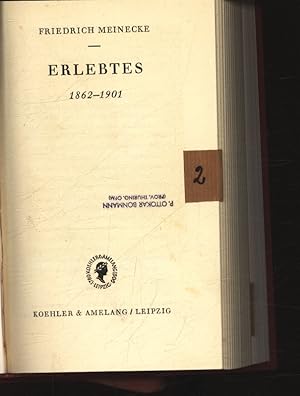 Bild des Verkufers fr Erlebtes. 1862-1901. zum Verkauf von Antiquariat Bookfarm