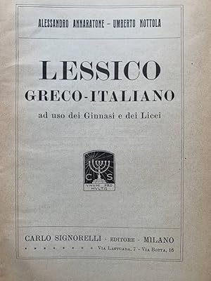 Imagen del vendedor de Lessico Greco - Italiano a la venta por librisaggi