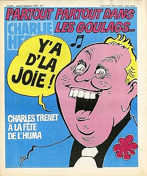 "CHARLIE HEBDO N°460 du 6/9/1979" CABU : CHARLES TRENET A LA FÊTE DE L'HUMA / REISER : L'IMPÔT BA...