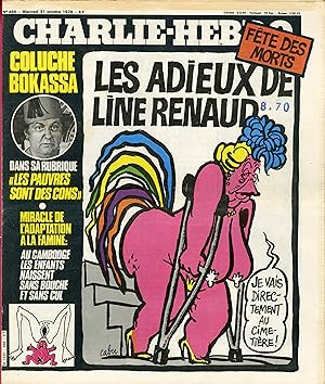 "CHARLIE-HEBDO N°468 du 31/10/1979" CABU : LES ADIEUX DE LINE RENAUD / WILLEM : LES ANNÉES '80 Po...