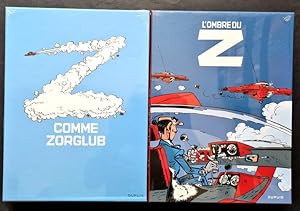 Bild des Verkufers fr 2 Coffrets Luxe Canal BD contenant 4 albums : Z comme Zorglub et l'Ombre du Z en versions normales couleurs + versions noir et blanc avec fac-simils de toute les planches ( Tirage unique  2800 exemplaires, spcialement dit pour Canal BD ). zum Verkauf von Librairie Victor Sevilla