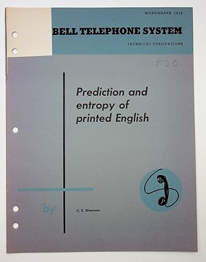 Prediction and Entropy of Printed English [Bell Monograph]