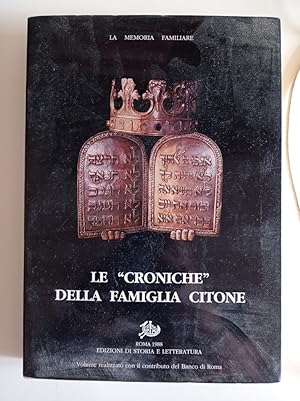 Seller image for Le Croniche della famiglia Citone for sale by librisaggi