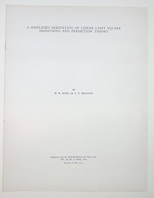 A Simplified Derivation of Linear Least Square Smoothing and Prediction Theory [IRE offprint]