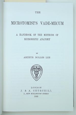 Image du vendeur pour The Microtomist's Vade-Mecum A Handbook of the Methods of Microscopic Anatomy mis en vente par Kuenzig Books ( ABAA / ILAB )