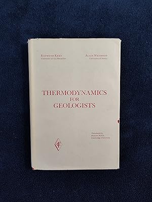 Seller image for THERMODYNAMICS FOR GEOLOGISTS for sale by JB's Book Vault