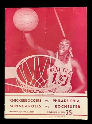 NBA Doubleheader Program: Knickerbockers vs. Philadelphia; Minneapolis vs. Rochester, Madison Squ...