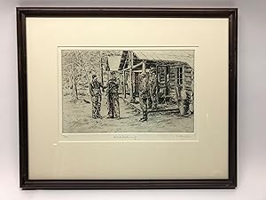 McKiel Brook Camp (framed etching)