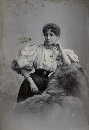 Seller image for Switzerland Geneve Woman posing Old Cabinet Card Photo Fred Boissonnas 1896 for sale by Bits of Our Past Ltd