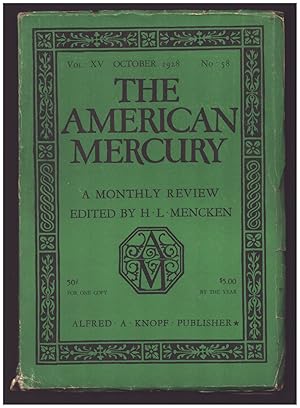 Bild des Verkufers fr The American Mercury October 1928 zum Verkauf von Parigi Books, Vintage and Rare