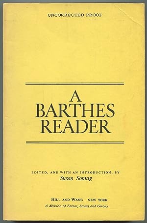 Seller image for A Barthes Reader for sale by Between the Covers-Rare Books, Inc. ABAA