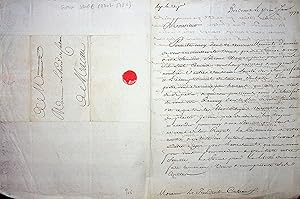 Imagen del vendedor de Lettre autographe signe  Pierre-Emmanuel de Casaux (1716-1778), prsident  mortier au Parlement de Bordeaux a la venta por Librairie Trois Plumes
