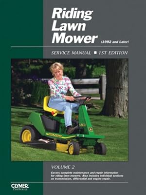 Imagen del vendedor de Riding Lawn Mower Service Manual 1992 and Later a la venta por GreatBookPrices