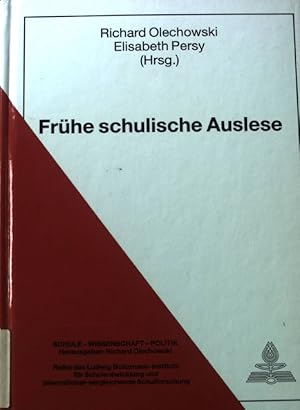 Bild des Verkufers fr Frhe schulische Auslese. Schule, Wissenschaft, Politik ; Bd. 7 zum Verkauf von books4less (Versandantiquariat Petra Gros GmbH & Co. KG)