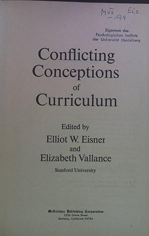 Imagen del vendedor de Conflicting Conceptions of Curriculum. a la venta por books4less (Versandantiquariat Petra Gros GmbH & Co. KG)