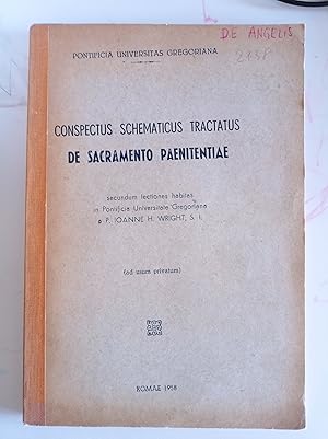 Bild des Verkufers fr Conspectus schematicus tractatus de sacramento paenitentiae zum Verkauf von librisaggi