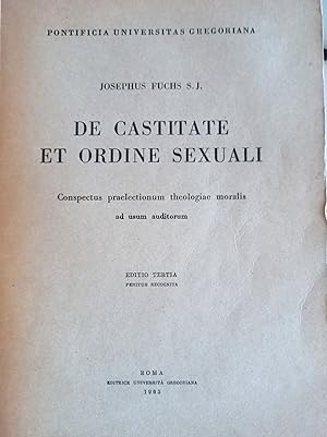 Imagen del vendedor de De castitate et ordine sexuali a la venta por librisaggi